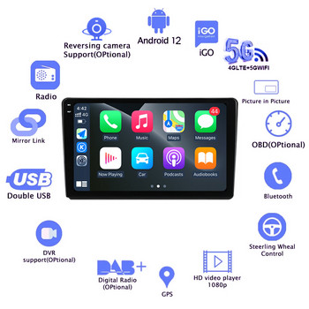 Android 12 Στερεοφωνικό ραδιόφωνο αυτοκινήτου για Toyota Prius XW30 2009-2015 2din Multimedia Video Player Πλοήγηση GPS Carplay Audio