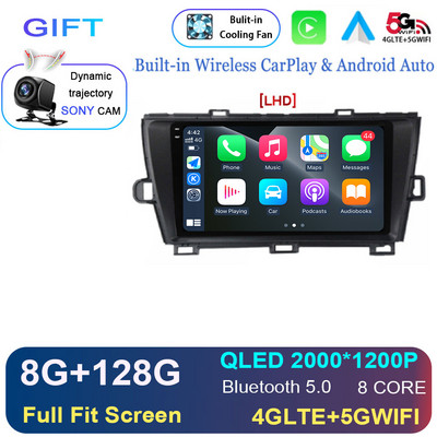 Android 12 autórádió sztereó Toyota Prius XW30 2009-2015 2din Multimédiás Video lejátszó Navigáció GPS Carplay Audio