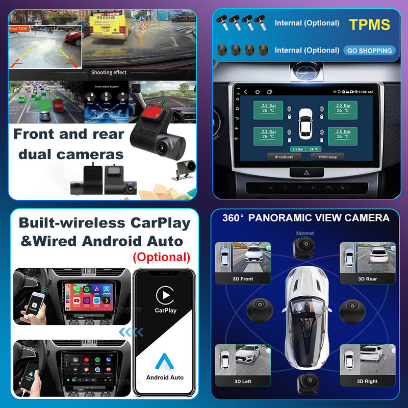 Android 12 autórádió sztereó Toyota Prius XW30 2009-2015 2din Multimédiás Video lejátszó Navigáció GPS Carplay Audio