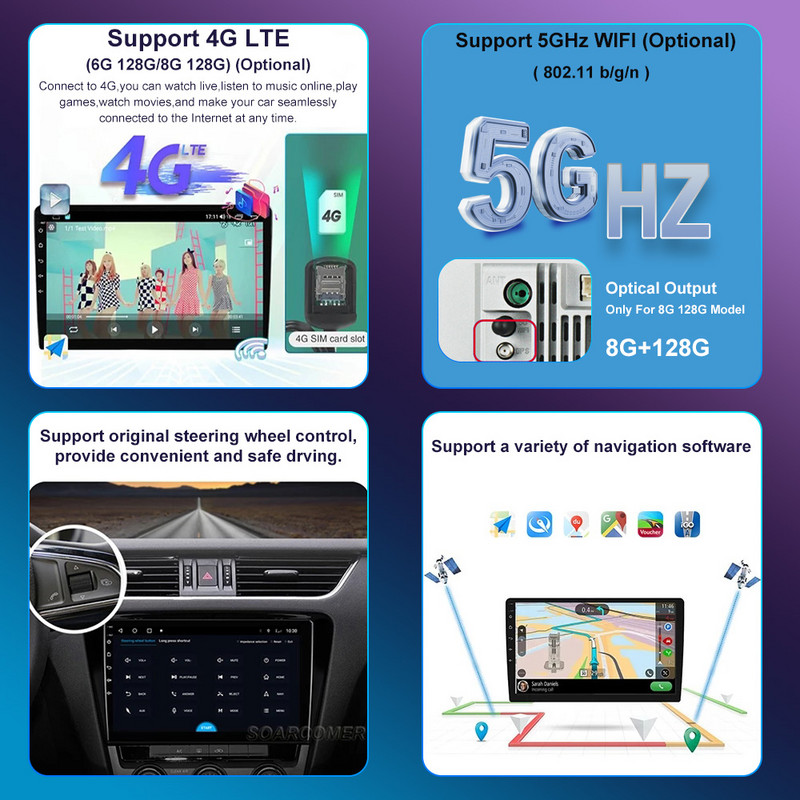 Android 12 autórádió sztereó Toyota Prius XW30 2009-2015 2din Multimédiás Video lejátszó Navigáció GPS Carplay Audio