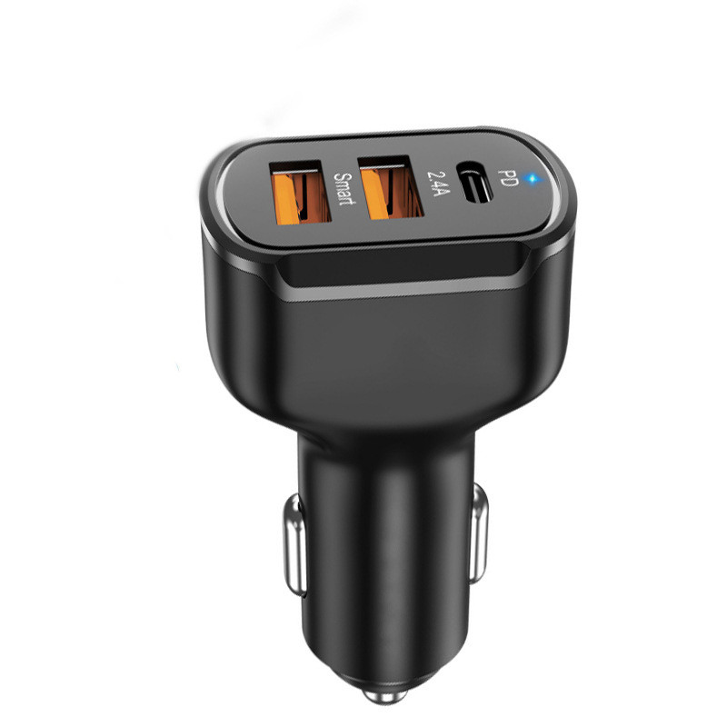 pentru toate mașinile12 24VType-c QC4.0 QC3.0adaptor încărcător autoPD+2.4A încărcător auto USB dubluPentru Xiaomi Huawei Samsung Apple
