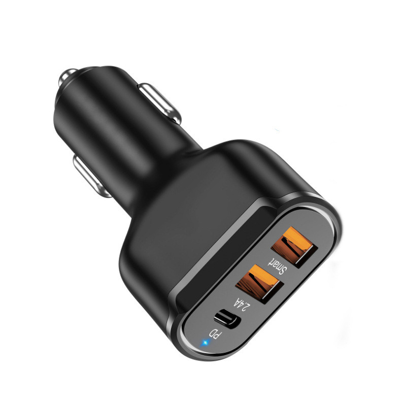 pentru toate mașinile12 24VType-c QC4.0 QC3.0adaptor încărcător autoPD+2.4A încărcător auto USB dubluPentru Xiaomi Huawei Samsung Apple