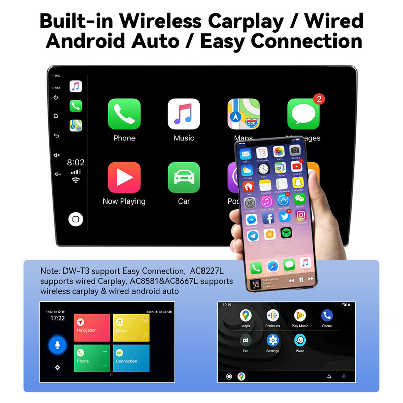 Wireless Carplay 128GB AI Voice 2 Din Android 11 Radio Auto pentru Mazda 5 2005-2010 4G Wifi Multimedia GPS Autoradio Navigare RDS