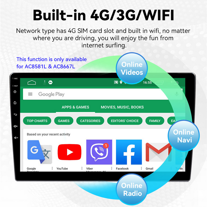 Wireless Carplay 128GB AI Voice 2 Din Android 11 Radio Auto pentru Mazda 5 2005-2010 4G Wifi Multimedia GPS Autoradio Navigare RDS