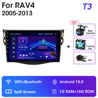 JMCQ 2Din 4G Android 11 autórádió sztereó multimédiás videó lejátszó Toyota RAV4 2005-2013 Navigációs GPS Carplay Wifi Bluetoothhoz