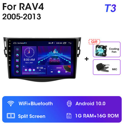 JMCQ 2Din 4G Android 11 autórádió sztereó multimédiás videó lejátszó Toyota RAV4 2005-2013 Navigációs GPS Carplay Wifi Bluetoothhoz