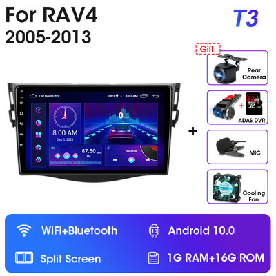 JMCQ 2Din 4G Android 11 autórádió sztereó multimédiás videó lejátszó Toyota RAV4 2005-2013 Navigációs GPS Carplay Wifi Bluetoothhoz