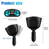 Szivargyújtó autóban univerzális 12v-24v aljzatú USB dupla osztófeszültség 120w autós teljesítmény 3.1a kijelzős töltővel Adap A0s5