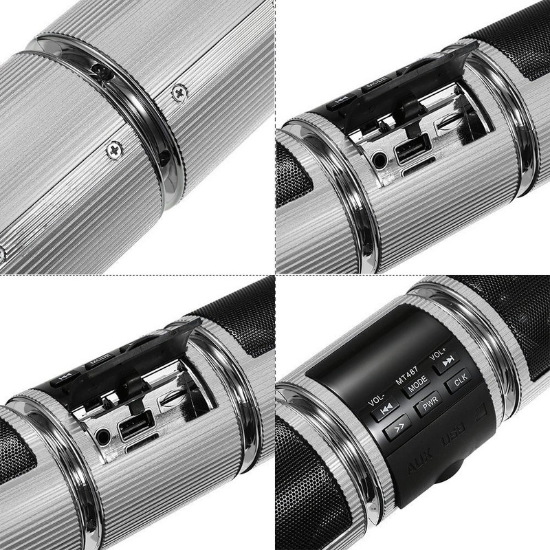 MT487 Motocicletă MP3 Music Player Difuzor BT Radio FM Suport reglabil rezistent la apă Player audio stereo