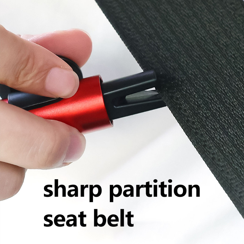 Bezpečnostné kladivo do auta, rozbíjač okien, núdzové kladivo, rezačka bezpečnostných pásov, nástroj do auta, záchranné kladivo, hliníková zliatina