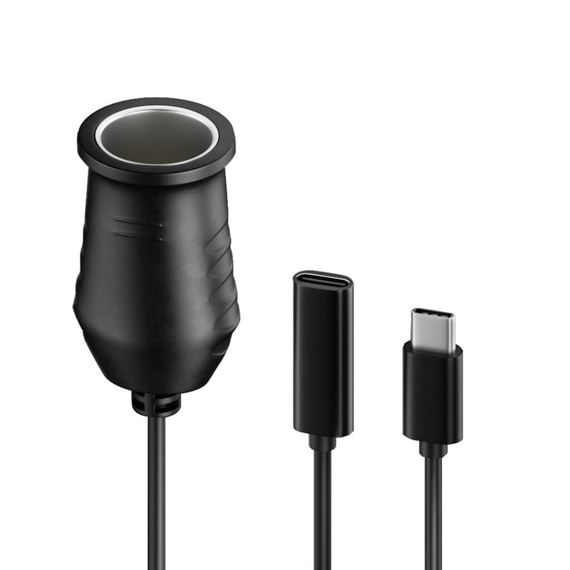 65W tip C tip C priză pentru brichetă mașină Accesorii pentru mașină Brichetă pentru încărcare Linie electrică de conversie pentru GPS E-Dog M