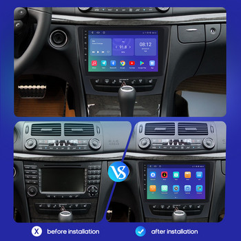 Ήχος ραδιοφώνου αυτοκινήτου Android για Mercedes W211 W219 W209 W463 Carplay 2002-2011 Στερεοφωνικό αυτοκινήτου Συσκευή αναπαραγωγής βίντεο πολυμέσων GPS AUDIO 8G+128G