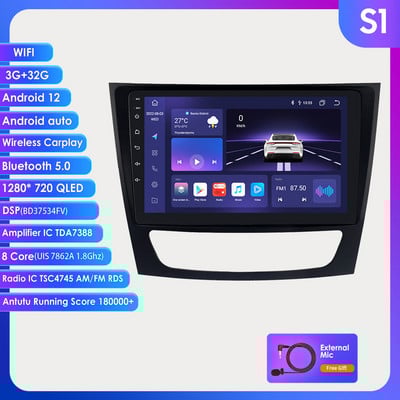 Autoradio Android Audio pentru Mercedes W211 W219 W209 W463 Carplay 2002-2011 Auto Stereo Video Player Multimedia GPS AUDIO 8G+128G