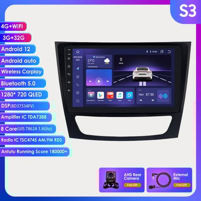 Autoradio Android Audio pentru Mercedes W211 W219 W209 W463 Carplay 2002-2011 Auto Stereo Video Player Multimedia GPS AUDIO 8G+128G