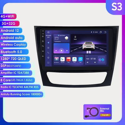 Autoradio Android Audio pentru Mercedes W211 W219 W209 W463 Carplay 2002-2011 Auto Stereo Video Player Multimedia GPS AUDIO 8G+128G