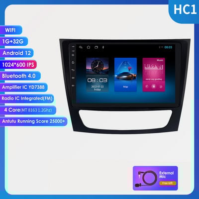 Autoradio Android Audio pentru Mercedes W211 W219 W209 W463 Carplay 2002-2011 Auto Stereo Video Player Multimedia GPS AUDIO 8G+128G