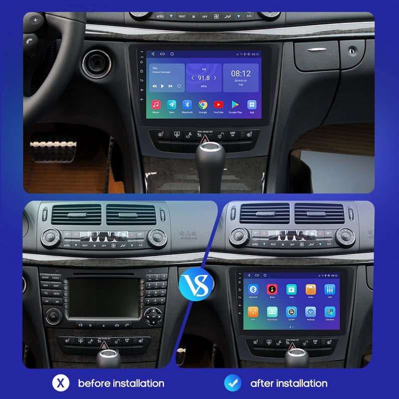 Autoradio Android Audio pentru Mercedes W211 W219 W209 W463 Carplay 2002-2011 Auto Stereo Video Player Multimedia GPS AUDIO 8G+128G