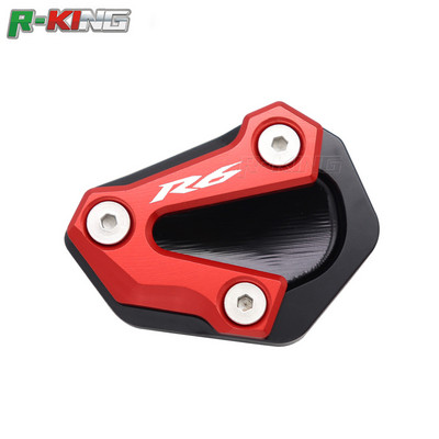 Yamaha YZF-600 R6-hoz 2006-2016 2015 2014 2013 2012 Motorkerékpár CNC kitámasztó láb oldalsó állvány hosszabbító betét tartólemeze nagyítás