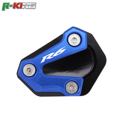 Yamaha YZF-600 R6-hoz 2006-2016 2015 2014 2013 2012 Motorkerékpár CNC kitámasztó láb oldalsó állvány hosszabbító betét tartólemeze nagyítás