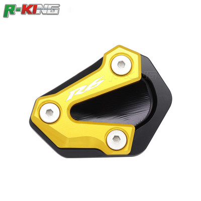 Yamaha YZF-600 R6-hoz 2006-2016 2015 2014 2013 2012 Motorkerékpár CNC kitámasztó láb oldalsó állvány hosszabbító betét tartólemeze nagyítás