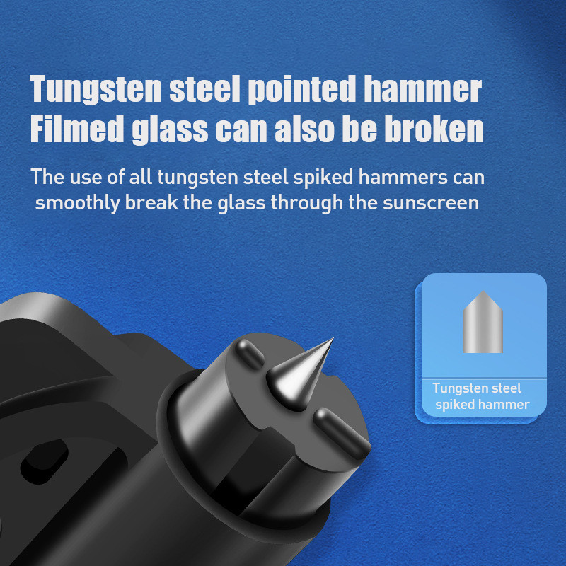 3 viename automobilio išdaužto lango plaktukas, avarinis saugos pabėgimas, gelbėjimo įrankiai, saugos diržo pjoviklis, gelbėjantis automobilio stiklo daužiklis su raktų pakabuku