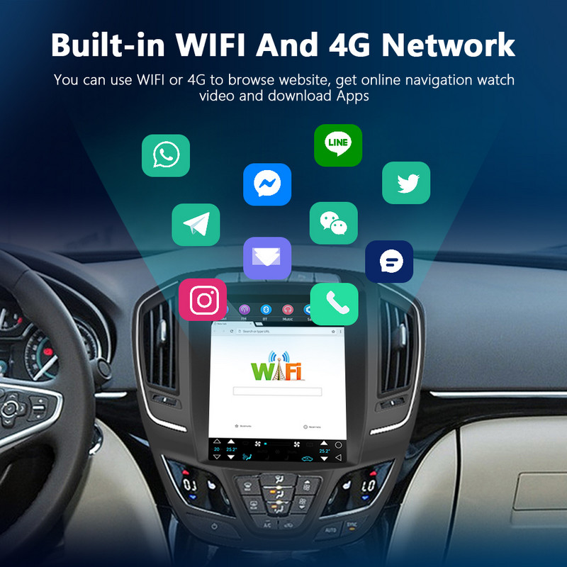 Podofo 8G+128G CarPlay pentru Opel Insignia 2014-2018 Android Auto Radio Player Multimedia 2din HiFi 4G Receptor Stereo AutoRadio