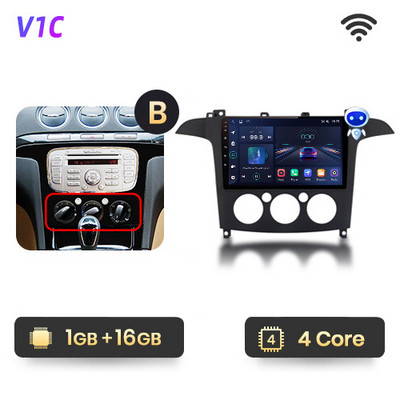 Junsun V1pro AI Voice 2din Android Auto rádió Ford S-Max S max 2007-2015 Carplay 4G autós multimédia lejátszó Navigáció GPS DVD