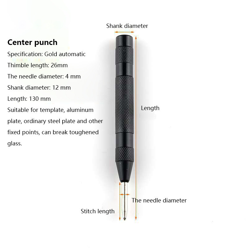 Localizator automat de perforare centrală Localizator de tip arc Dispozitiv de concasare pentru fereastră de zgură de sticlă Grup de perforare Poanson central