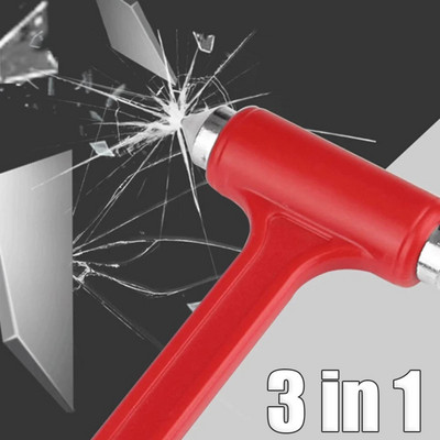 3 In1 Car Broken Window Safety Hammer Emergency Escape Tools Multifunctional Seat Belt Cutter Glass Breaking Hammer