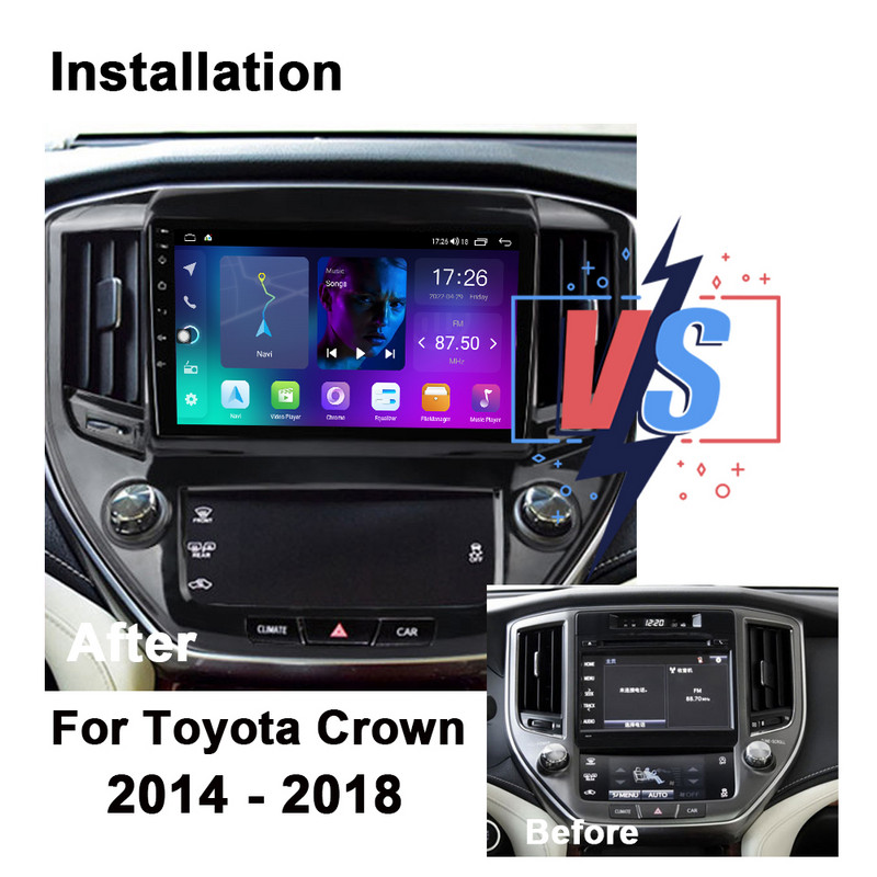 Android 11 Radio auto GPS Multimedia Video Stereo pentru Toyota Crown 2014 - 2018 Player de navigare Bluetooth 5.0 4G LTE WIFI DSP