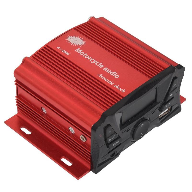 Difuzoare Bluetooth impermeabile pentru motociclete de 3 inchi Amplificator cu 4 canale Mp3 Muzica Sunet Audio Sistem de amplificare stereo