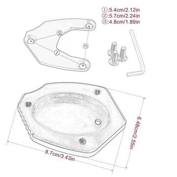 Πλάκα στήριξης ποδιών Versys650 μοτοσικλέτας για Kawasaki VERSYS650 Versys 650 15-21 VULCAN 650 S Επέκταση στήριξης Kickstand
