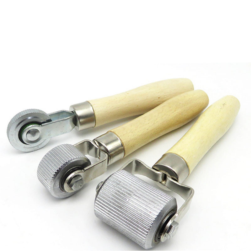 Kit de reparare a anvelopelor de mașină Roller Auto Patch Roller Repararea roților de motociclete cu mâner din lemn Instrument de reparare a anvelopelor pentru accesorii auto