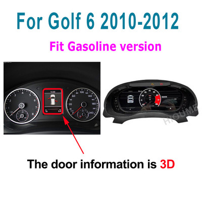 Digitaalne armatuurlaua paneel virtuaalne näidikuplokk CockPit LCD spidomeeter Volkswagen VW Golf 6 GTI Passat B7 B6 CC Scirocco jaoks