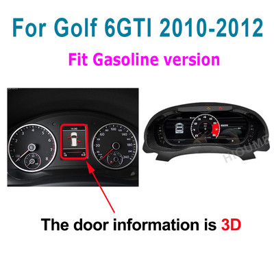Digitaalne armatuurlaua paneel virtuaalne näidikuplokk CockPit LCD spidomeeter Volkswagen VW Golf 6 GTI Passat B7 B6 CC Scirocco jaoks