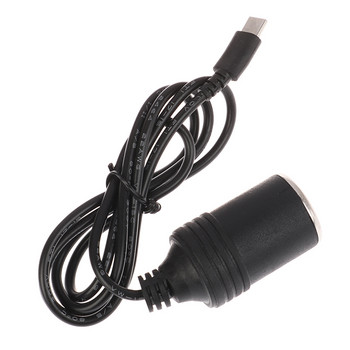 USB C PD Тип C мъжки към 12V гнездо за автомобилна запалка женски стъпков кабел за записващо устройство за шофиране GPS E-Dog автомобилен вентилатор