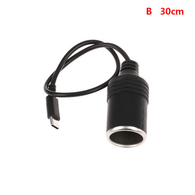 USB C PD Tip C Muški na 12 V Auto utičnica za upaljač Ženski Step Up kabel za Snimač vožnje GPS E-Dog Auto Ventilator