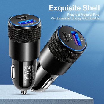 Mini USB C Car Charger Type C 3.1A 15W PD Charging Adapter Universal USB Car-charger for Mobile Phone