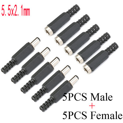 10 GAB līdzstrāvas savienotājs 5,5 x 2,1 mm 3,5 x1,3 mm līdzstrāvas barošanas spraudnis.