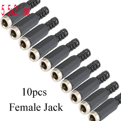 10 GAB līdzstrāvas savienotājs 5,5 x 2,1 mm 3,5 x1,3 mm līdzstrāvas barošanas spraudnis.