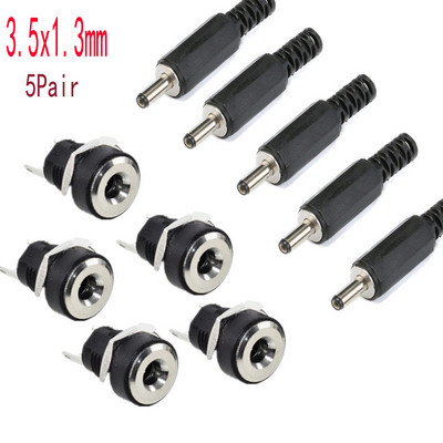 10 GAB līdzstrāvas savienotājs 5,5 x 2,1 mm 3,5 x1,3 mm līdzstrāvas barošanas spraudnis.