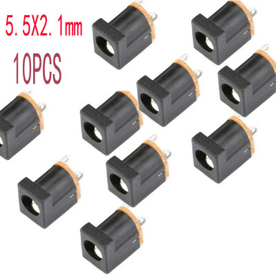 10 GAB līdzstrāvas savienotājs 5,5 x 2,1 mm 3,5 x1,3 mm līdzstrāvas barošanas spraudnis.