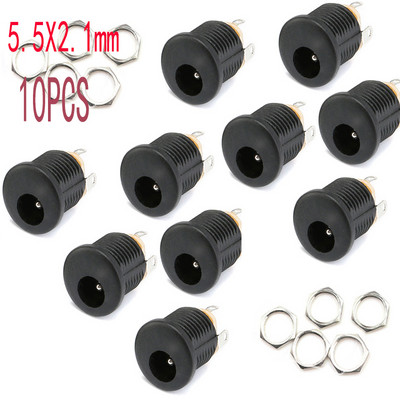 10 GAB līdzstrāvas savienotājs 5,5 x 2,1 mm 3,5 x1,3 mm līdzstrāvas barošanas spraudnis.