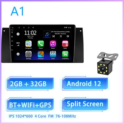 JIULUNET 8 nuclee Radio Auto Android 12 pentru BMW X5 E39 E53 1999 - 2006 Player Multimedia Navigație Wireless Carplay Auto GPS