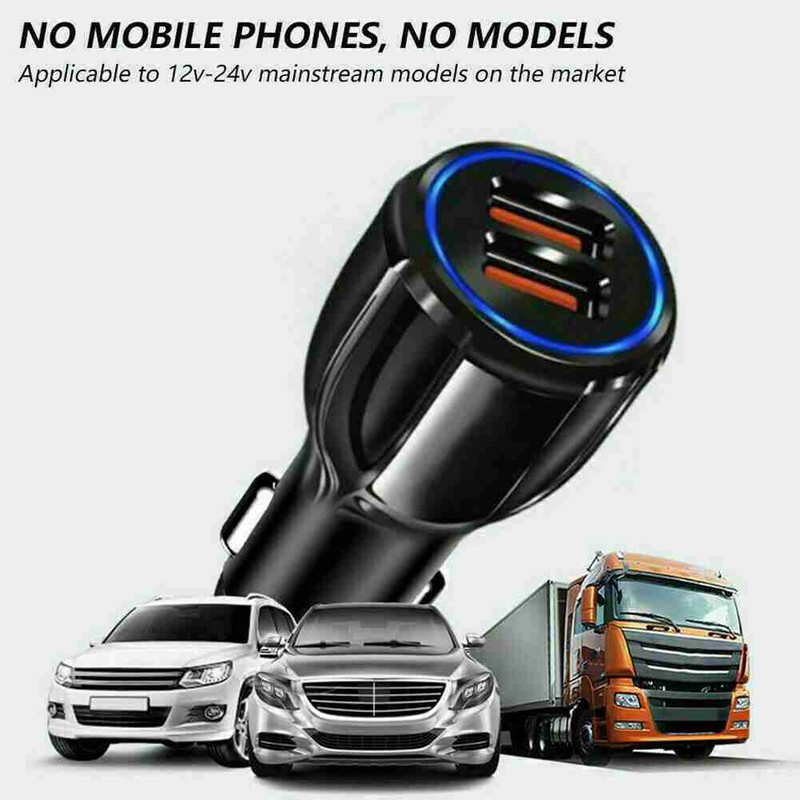 Încărcător rapid USB pentru mașină Minge de bowling Dual USB Încărcare pentru mașină Priză pentru brichetă Adaptor cu 2 porturi pentru Samsung IPhone Accesoriu auto