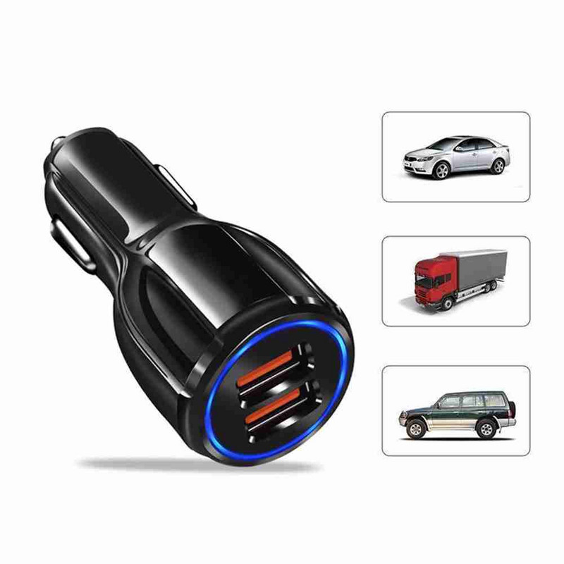 Încărcător rapid USB pentru mașină Minge de bowling Dual USB Încărcare pentru mașină Priză pentru brichetă Adaptor cu 2 porturi pentru Samsung IPhone Accesoriu auto