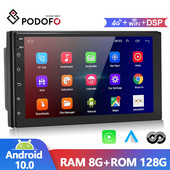 Podofo 2 Din Android 10.0 Radio Auto Audio Stereo AI GPS Carplay Player Video Multimedia Pentru VW Nissan Hyundai Toyota CR-V KIA