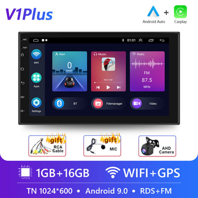 Podofo 2 Din Android 10.0 Radio Auto Audio Stereo AI GPS Carplay Player Video Multimedia Pentru VW Nissan Hyundai Toyota CR-V KIA