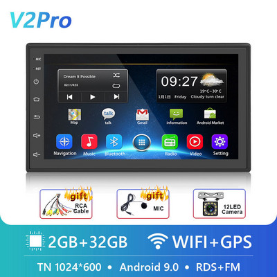 Podofo 2 Din Android 10.0 Radio Auto Audio Stereo AI GPS Carplay Player Video Multimedia Pentru VW Nissan Hyundai Toyota CR-V KIA