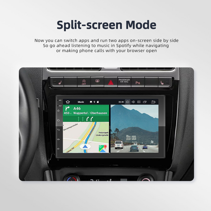 Podofo 2 Din Android 10.0 Radio Auto Audio Stereo AI GPS Carplay Player Video Multimedia Pentru VW Nissan Hyundai Toyota CR-V KIA